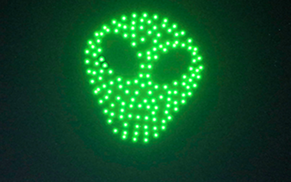 Vegas Drones alien drone formation in the sky